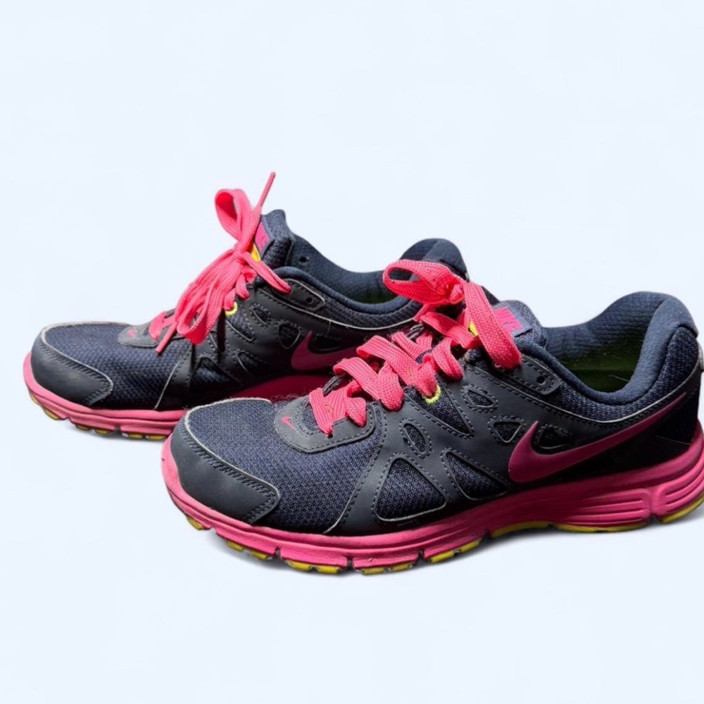 Nike Navy and Hot Pink Athletic Sneakers